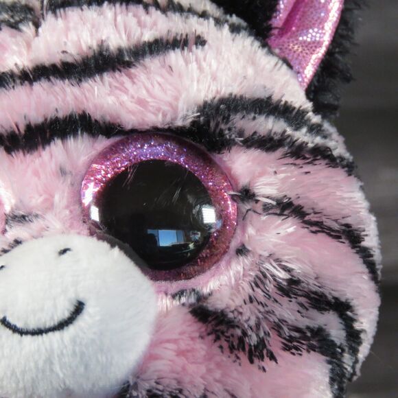 TY Beanie Boos Zoey the Zebra 6" Plush Glam Pink Black Striped Stuffed Animal - Picture 9 of 16